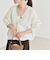 《予約》quaranciel:〈手洗い可能〉レース ドルマン Vネック カーディガン