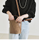 《予約》quaranciel: 2way コンビ バケツ ショルダーバッグ × フェイクファー 巾着