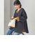 《予約》セミ 梳毛 配色 リバーシブル ノーカラー ショート コート