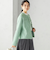 《予約》〈手洗い可能〉ストレッチ ツイード パール ボタン ジャケット