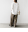 ワイド クルーネック コットン ロング スリーブ TEE
