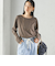 ワイド クルーネック コットン ロング スリーブ TEE