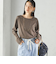 ワイド クルーネック コットン ロング スリーブ TEE