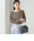 ワイド クルーネック コットン ロング スリーブ TEE