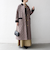 《予約》SHIPS any: ステンカラー Aライン チェック ロング コート