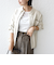 《予約》【WEB限定】〈手洗い可能〉合成皮革 裾 ドロスト シャツ 羽織