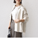 《予約》【WEB限定】〈手洗い可能〉合成皮革 裾 ドロスト シャツ 羽織
