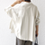《予約》【WEB限定】〈手洗い可能〉合成皮革 裾 ドロスト シャツ 羽織