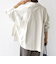 《予約》【WEB限定】〈手洗い可能〉合成皮革 裾 ドロスト シャツ 羽織