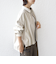 《予約》【WEB限定】〈手洗い可能〉合成皮革 裾 ドロスト シャツ 羽織