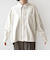 《予約》【WEB限定】〈手洗い可能〉合成皮革 裾 ドロスト シャツ 羽織