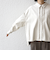 《予約》【WEB限定】〈手洗い可能〉合成皮革 裾 ドロスト シャツ 羽織