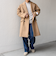 SHIPS any: PURE WOOL MELTON ダブル チェスターコート 25AW◆