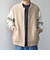 SHIPS any: PURE WOOL MELTON スタジアム ブルゾン (スタジャン)◆