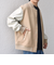 SHIPS any: PURE WOOL MELTON スタジアム ブルゾン (スタジャン)◆
