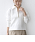 《予約》【WEB限定】〈手洗い可能〉ケーブル ジャージー ポロ プルオーバー