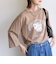 《予約》【WEB限定】〈洗濯機可能〉七分袖 ワイド スリーブ プリント スウェット