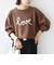 《予約》【WEB限定】〈手洗い可能〉ファンシー コード 刺繍 ダンボール カットソー