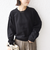《予約》【WEB限定】〈手洗い可能〉パール調 ネックレス チャーム 付 ドルマン スウェット