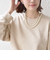 《予約》【WEB限定】〈手洗い可能〉パール調 ネックレス チャーム 付 ドルマン スウェット