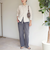 《予約》【WEB限定】〈手洗い可能〉ビーズ 刺しゅう 襟付 ニット カーディガン