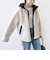 《予約》【WEB限定】ボア 配色 フード ブルゾン