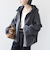 《予約》【WEB限定】ボア 配色 フード ブルゾン