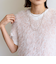 《予約》【WEB限定】〈手洗い可能〉チュール フェザー MIX ニット ベスト