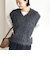《予約》【WEB限定】〈手洗い可能〉チュール フェザー MIX ニット ベスト