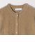 quaranciel:〈手洗い可能〉ファーライク クルーネック スナップ ニット カーディガン