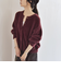 《予約》quaranciel:〈手洗い可能〉フェイクファー クルーネック ポケット スナップ カーディガン