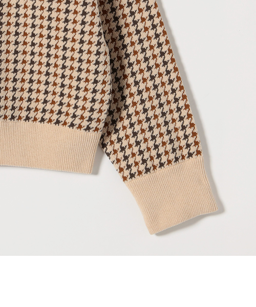 SHIPS any:〈手洗い可能〉モールヤーン クルーネック 千鳥柄