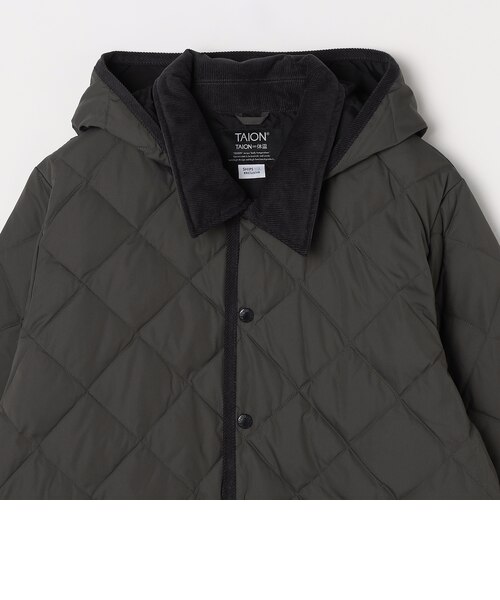 SHIPS any別注】TAION:〈手洗い可能〉ダイヤキルト ダウン ハーフ