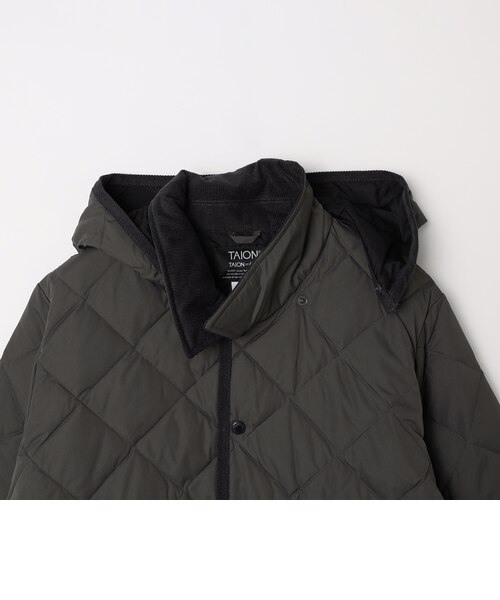 SHIPS any別注】TAION:〈手洗い可能〉ダイヤキルト ダウン ハーフ