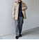 【SHIPS any別注】TAION:〈手洗い可能〉ダイヤキルト ダウン ハーフコート 25AW◆
