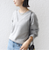 《予約》〈手洗い可能〉レイヤード デザイン ラメ メランジ 裏毛 プルオーバー
