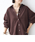 《予約》【WEB限定】〈洗濯機可能〉コーデュロイ ギャザー シャツ 羽織