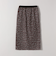 《一部追加予約》SHIPS any:〈手洗い可能〉レオパード ジャカード Iライン イージー スカート