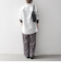 《予約》SHIPS any:〈手洗い可能〉レオパード ジャカード ワイド イージー パンツ