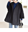 quaranciel: スライバー ウール ミックス ノーカラー ケープ ハーフ コート