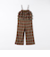 SHIPS any:〈洗濯機可能〉チェック フリル ティアード サロペット