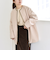 《予約》quaranciel: ウール ライクノーカラー パイピング ジップ コート
