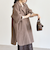 《予約》quaranciel: リバー スタンドカラー Aライン ミドル コート