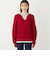 《予約》SHIPS Colors:〈手洗い可能〉畦 スキッパー ニット◆