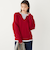 《予約》SHIPS Colors:〈手洗い可能〉畦 スキッパー ニット◆