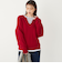 《予約》SHIPS Colors:〈手洗い可能〉畦 スキッパー ニット◆