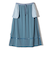 SHIPS Primary Navy Label:〈手洗い可能〉クラッシュ ベロア スカート