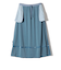 SHIPS Primary Navy Label:〈手洗い可能〉クラッシュ ベロア スカート