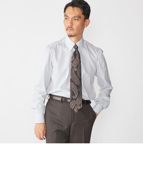 Holliday & Brown ブラウンジャカード小紋柄シルクネクタイ Holliday & Brown | AINEXX ONLINE（アイネックスオンライン）