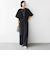 《予約》little black:〈手洗い可能〉パール 釦 フリル チュール 半袖 ブラウス
